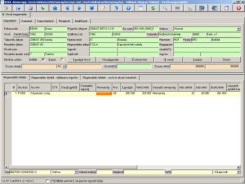 Vevői megrendelés munkafüzet